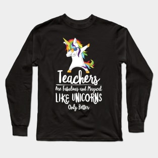 Teacher Unicorn School Counselor Psychologist Teacher Therapist Long Sleeve T-Shirt